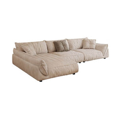 Ivory Sofa with Chaise Lounge