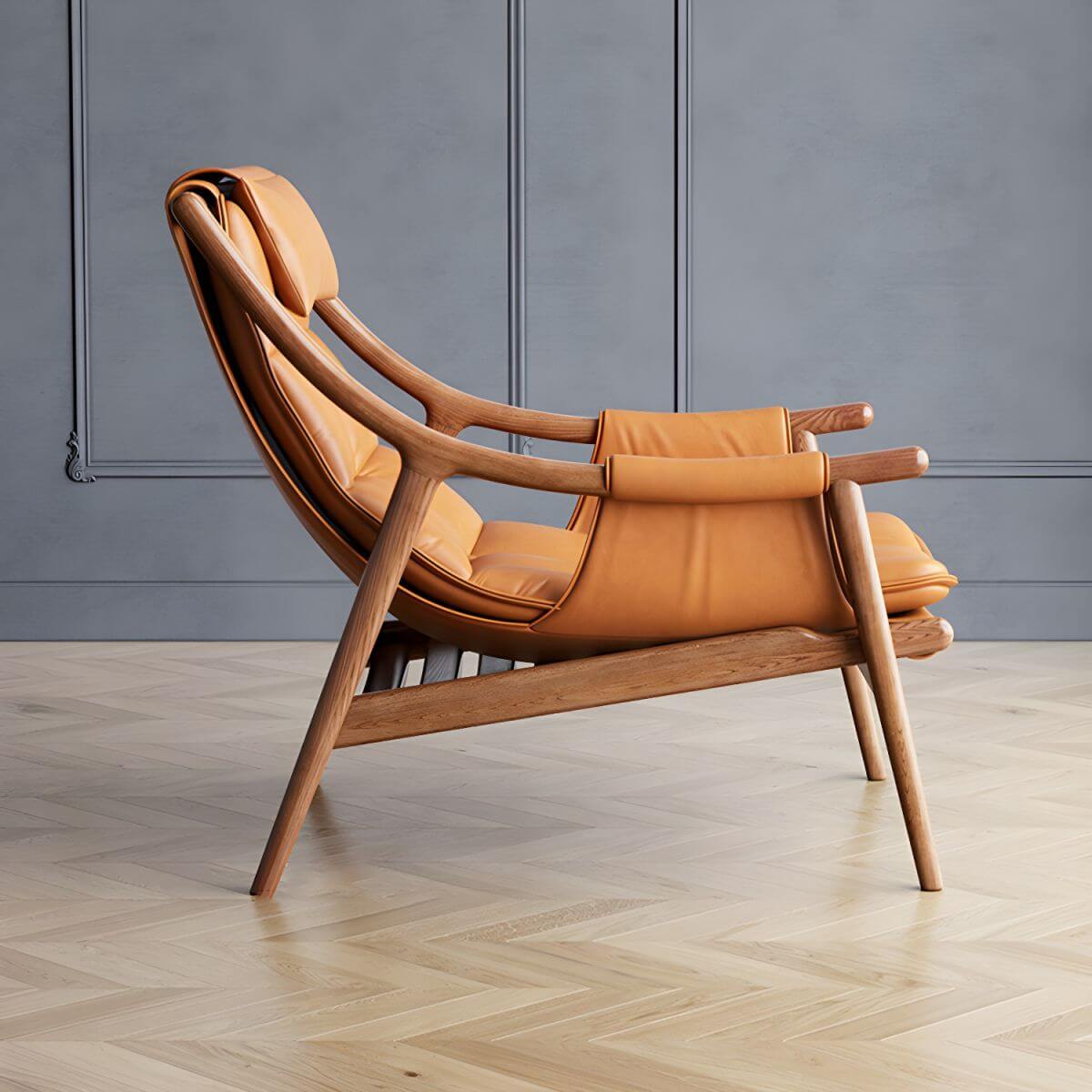 33インチ幅のスカンジナビアンソリッドカラー標準リクライナー、フットレスト付き サブ画像