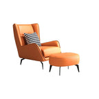 Comfortable slipper chair in bright interior