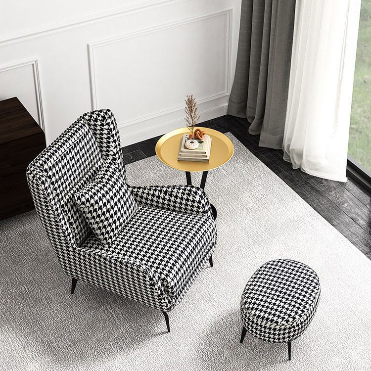 33.86" Wide Cushion Back Slipper Chair Modern Upholstered Slipper Chair サブ画像