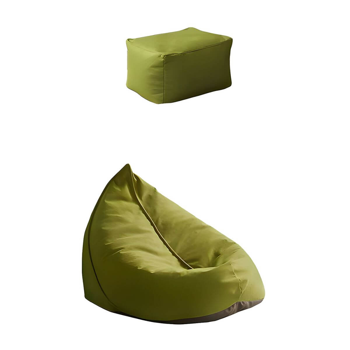Green velvet bean bag chair Main image