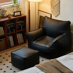 Stylish Faux Leather Bean Bag Lounger