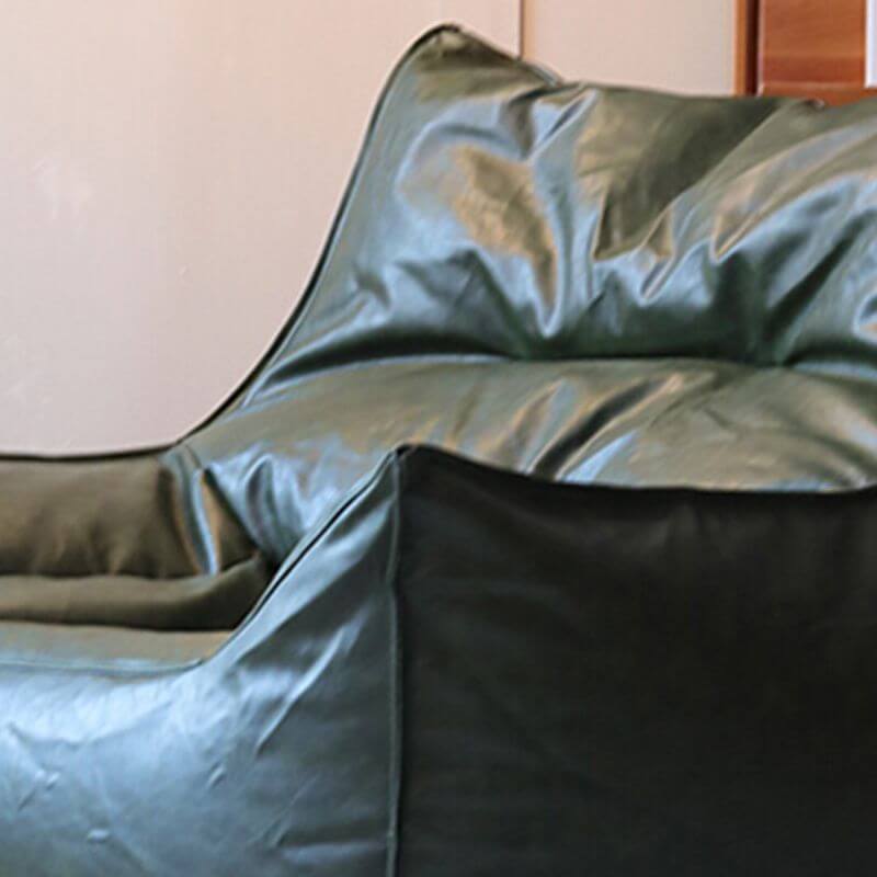 Versatile bean bag chair in a rustic decor