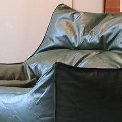 Versatile bean bag chair in a rustic decor