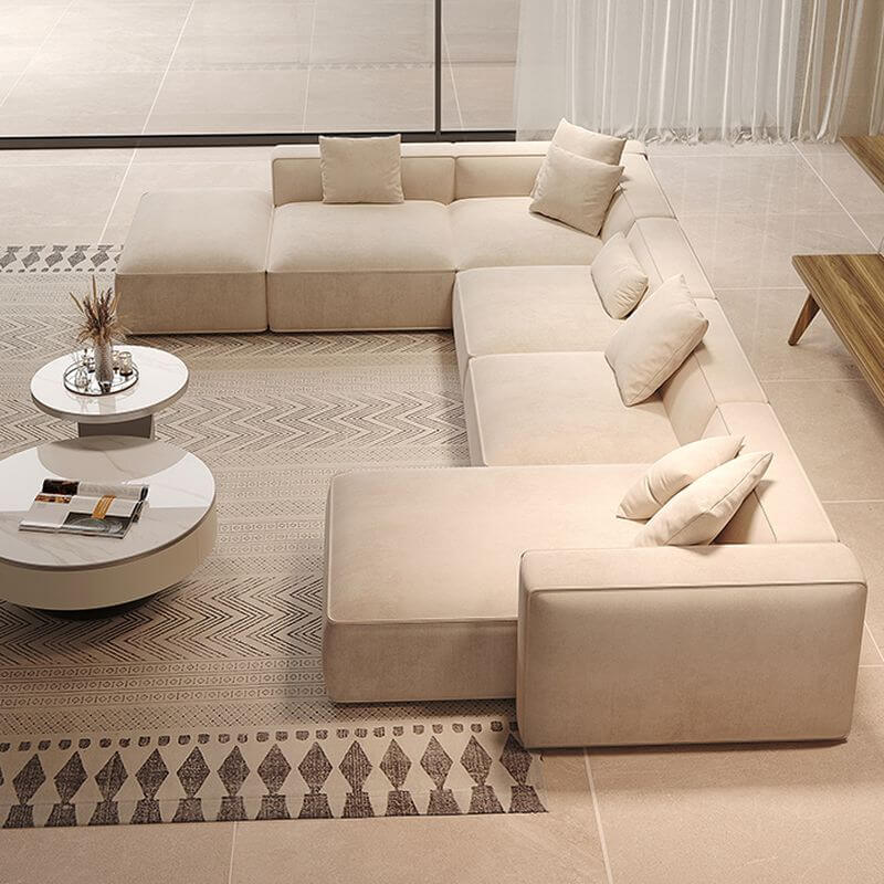 Reclining mechanism of U-Shape Parlor Sofa