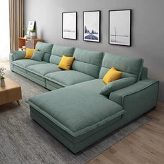 Stylish sofa with vibrant colors