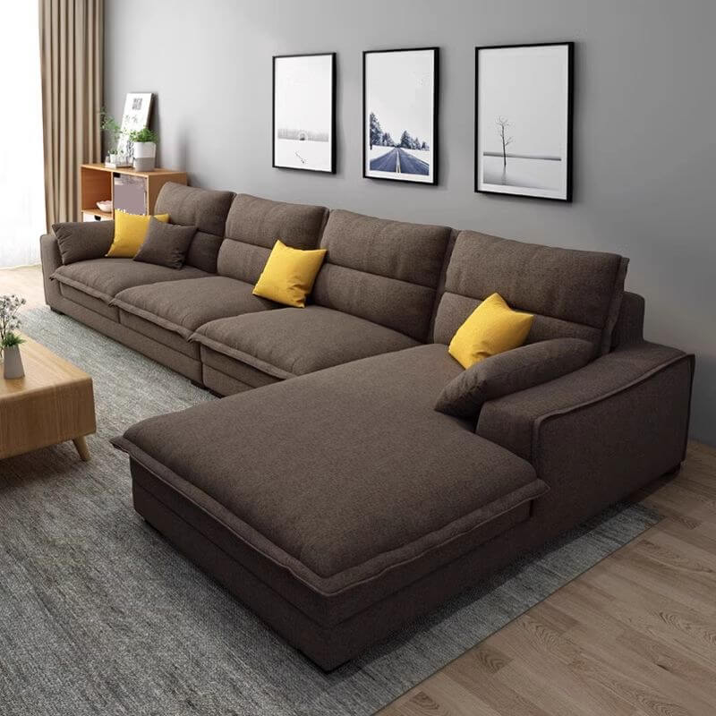 Cozy corner sofa for family gatherings