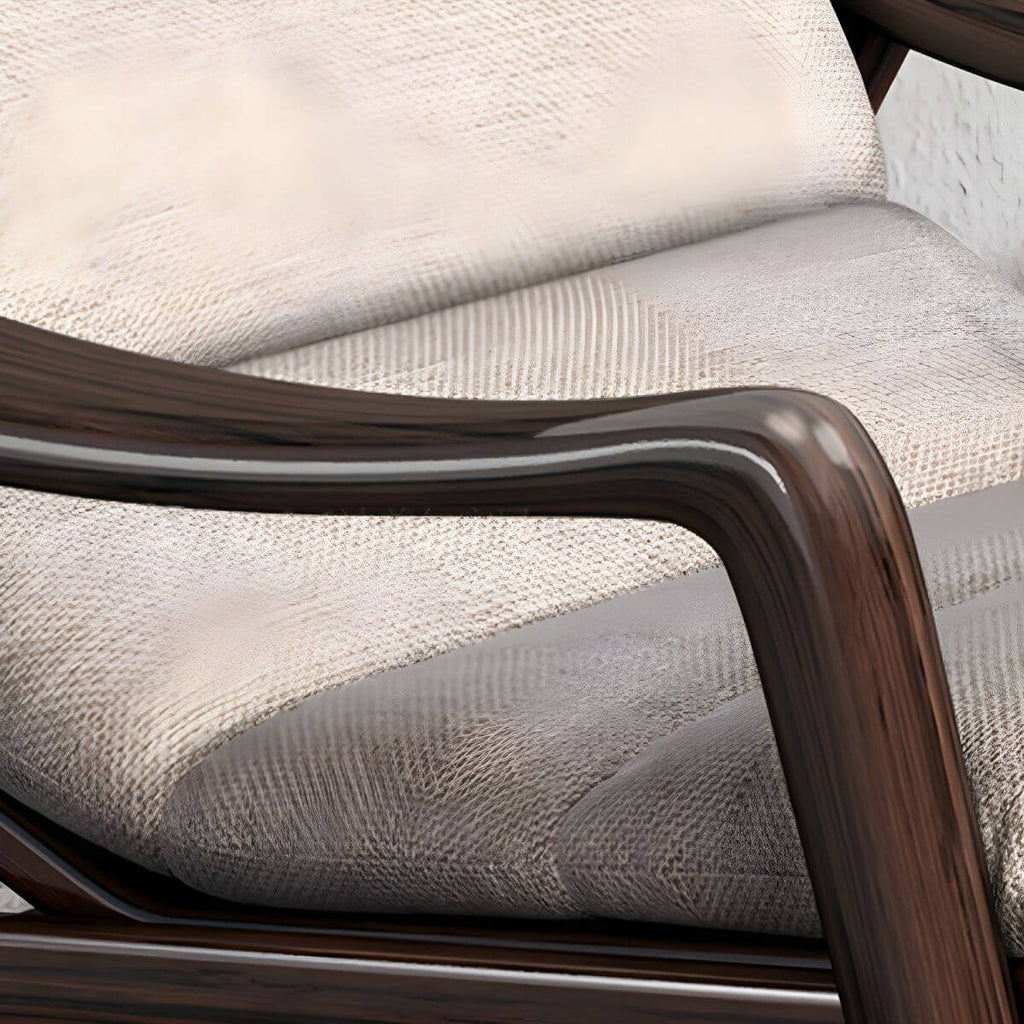 Person relaxing in a Scandinavian recliner