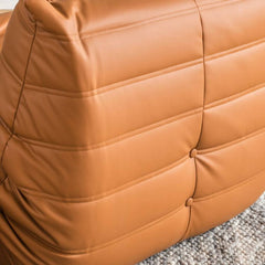 Faux leather upholstery chair in minimalist design