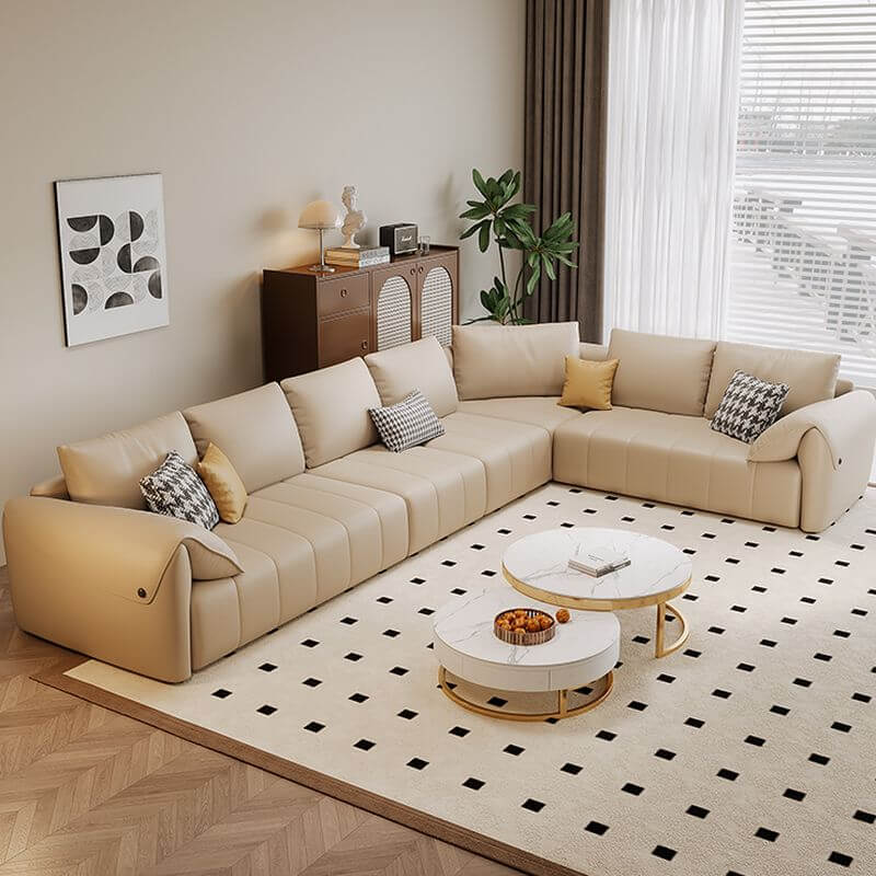 cozy living room with cream sofa recliner