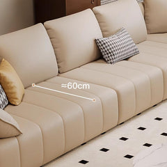 soft cream upholstery on sofa