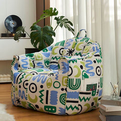 abstract bean bag chair in multiple colors