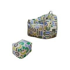 bean bag sofa with abstract pattern