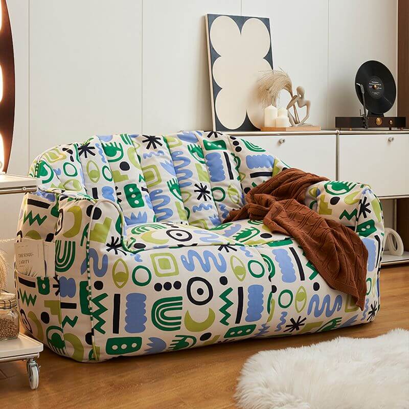 cotton blend bean bag lounger