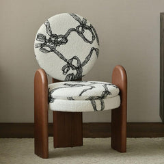 Abstract Pattern Side Chair Side View