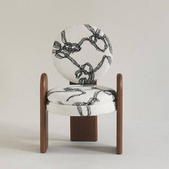 Abstract Pattern Side Chair in Modern Decor