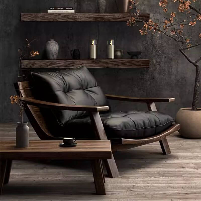 Cushions of Antique Cocoa/Ink Arm Chair