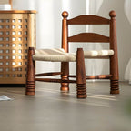 Modern beige linen upholstered ottoman