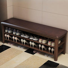 Storage lockers integrated into accent bench design