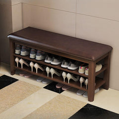 Storage lockers integrated into accent bench design