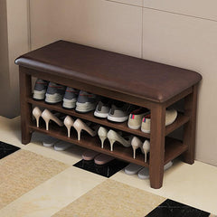 Wooden frame detail of accent bench with storage