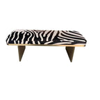 Striped Pattern Cotton Velvet Bench