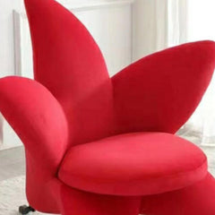 Fuzzy fabric chair with sturdy arms