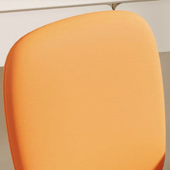 Brightly colored accent stool in home decor