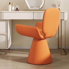 Comfortable accent stool in citrus color