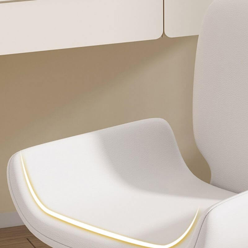 Plush upholstered seat of accent stool