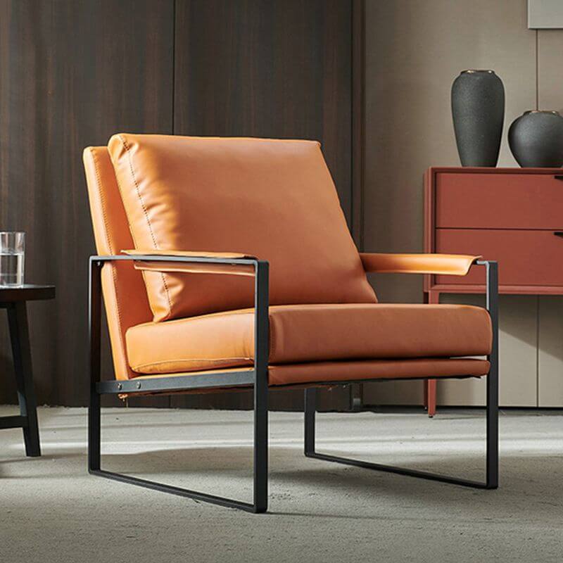 Chaise d'accent Art Déco Noir/Vert/Citron avec couleur unie, dossier fixe, accoudoirs, coussins amovibles et oreiller Image secondaire du produit