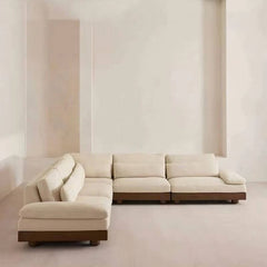 Cream Sofa with Decorative Pillows