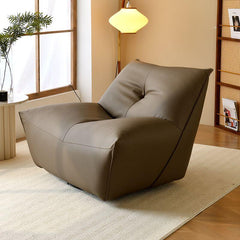 High-quality leather side chair on a neutral background