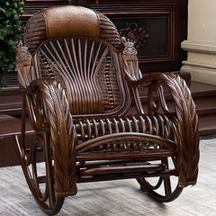 Art Deco rocking chair on porch