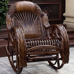 Art Deco rocking chair on porch