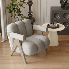 Non-reclining arm chair for stylish seating