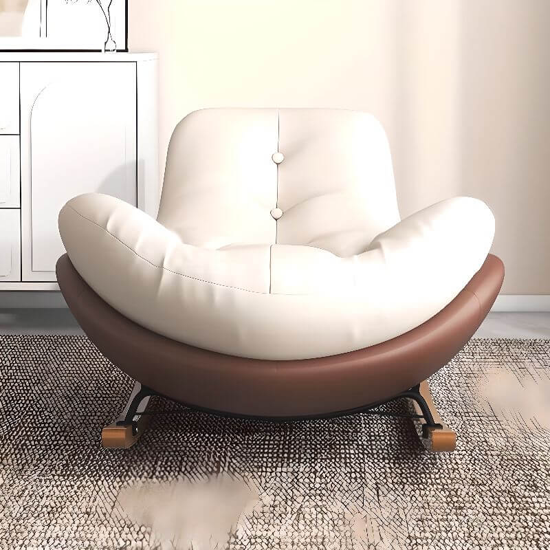 Art Deco grey upholstered rocking chair on porch Hauptbild