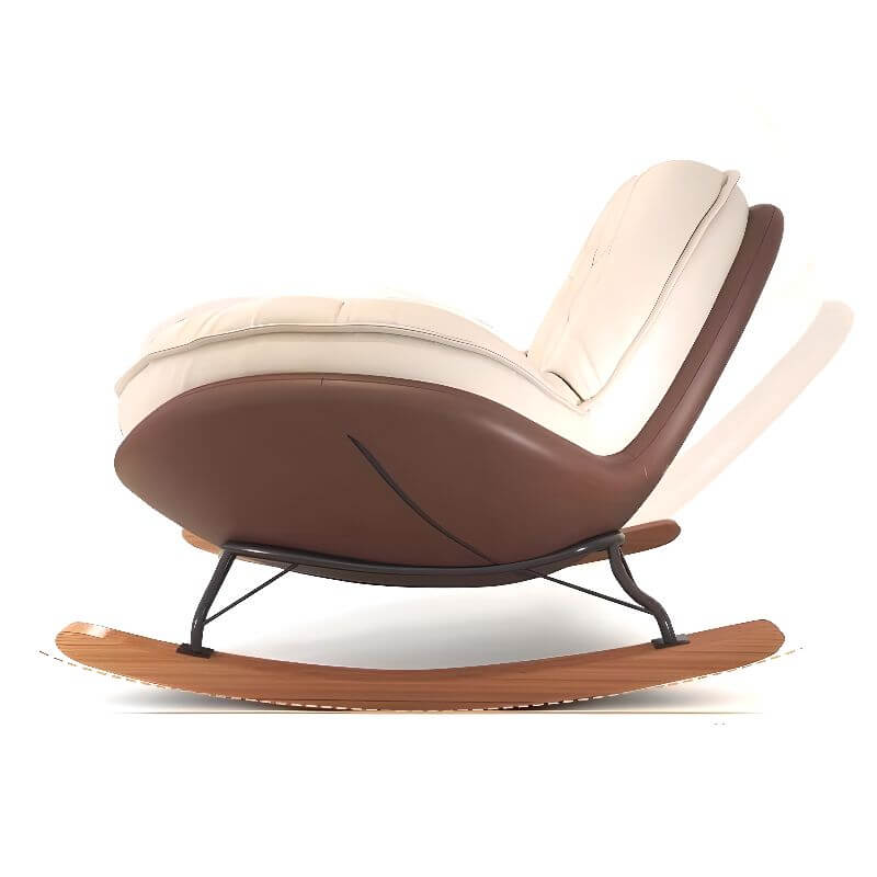 Art Deco grau/orange gepolsterte Schaukelstühle für die Veranda mit kratzfestem Feature Zweitbild