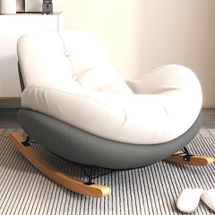 Cozy modern rocking chair on a sunny porch