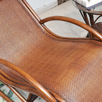 Rattan woven detail on Art Deco Rocking Armchair