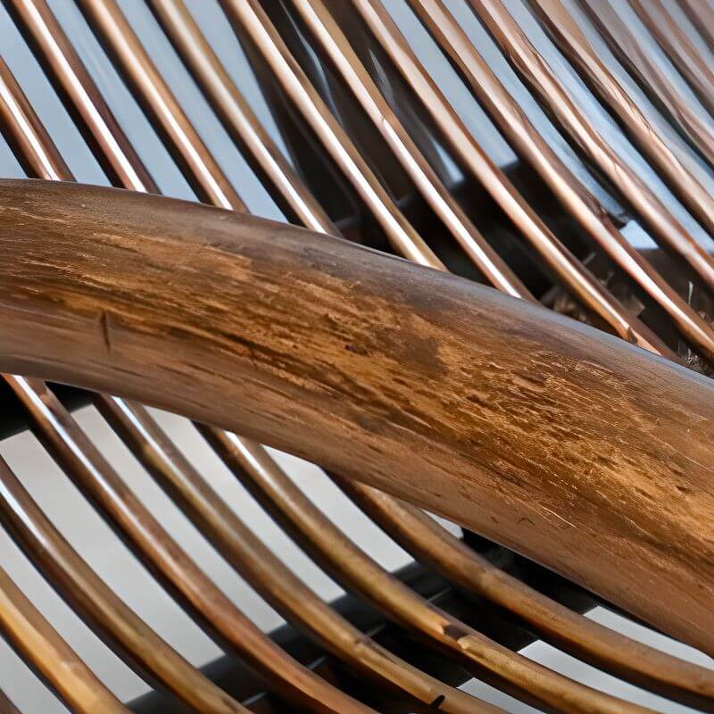 Elegant indoor rocking chair in Nut-Brown