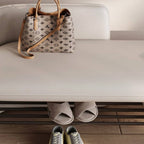plush seating shoe bench