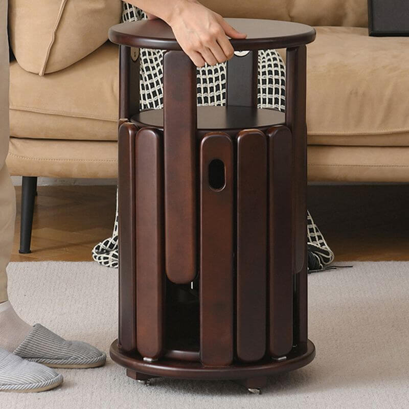 Elegant wooden stool in solid color