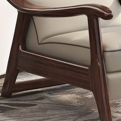 contemporary wooden reclining chair