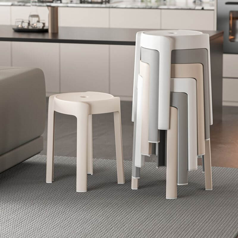 Art Deco stool in khaki color Main image