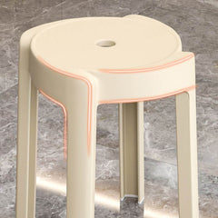 Beige lightweight stackable stool