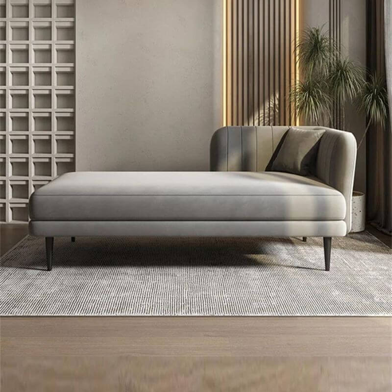 アールデコ ソリッドカラー フランネル リクライニング リビングルーム チェアラウンジ チェア 枕付き 右側ピース/左側ピース サブ画像