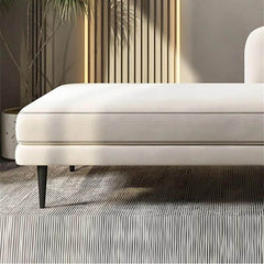 Contemporary flannel chaise lounge with pillow