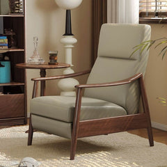 solid wood frame reclining chair