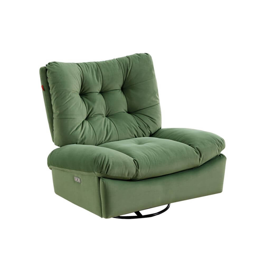 Art Deco Reclining Accent Chair in Gray Main image